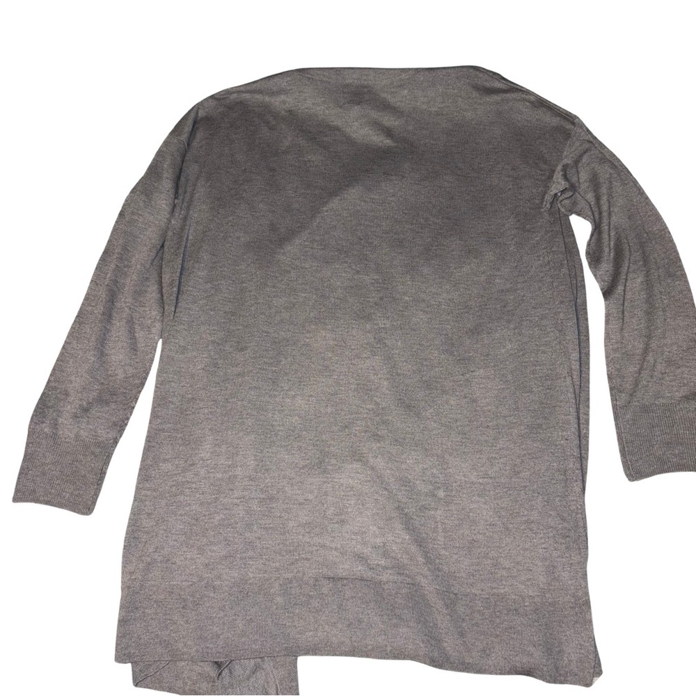 Hippie Rose Gray Open-Front Duster Cardigan Sweater - Picture 3 of 3